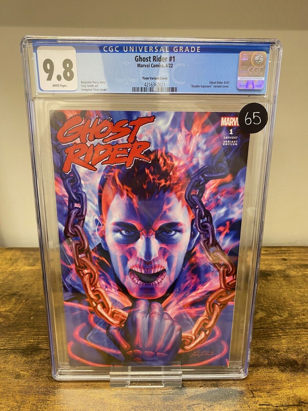 GHOST RIDER #1 2022 YOON DOUBLE EXPOSURE 3D VARIANT CGC 9.8 MARVEL