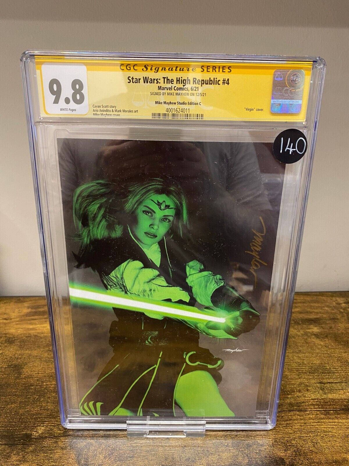 STAR WARS THE HIGH REPUBLIC #4 2021 MIKE MAYHEW EDITION CGC 9.8 SIGNED MARVEL