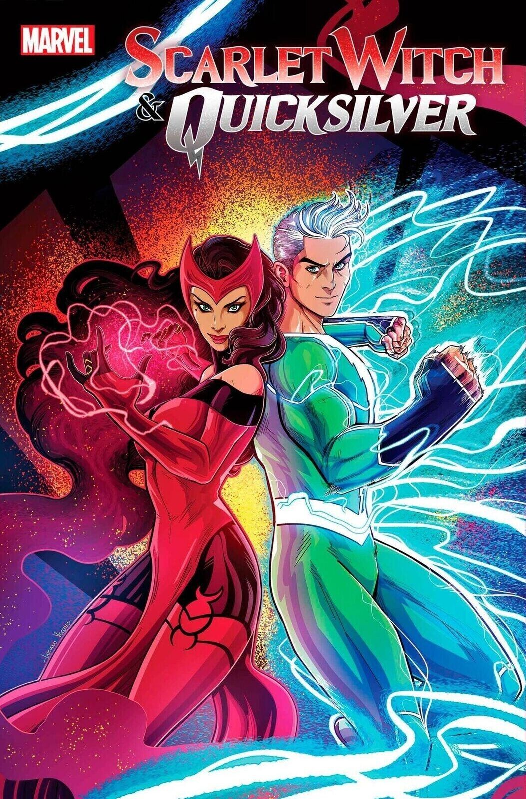 SCARLET WITCH & QUICKSILVER #1D LUCIANO VECCHIO FOIL VARIANT MARVEL COMICS