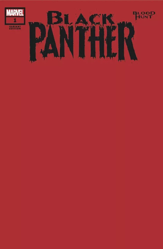BLACK PANTHER BLOOD HUNT #1 BLOOD RED BLANK VARIANT MARVEL COMICS