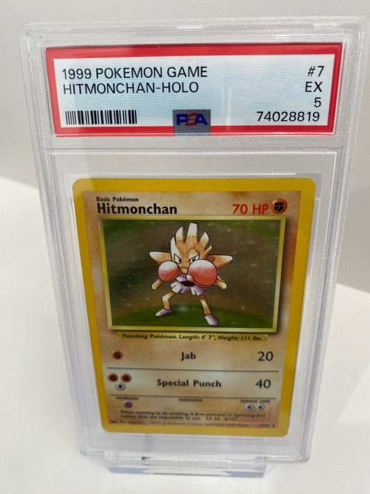 HITMONCHAN PSA 5 HOLO POKEMON