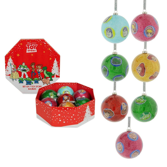 DISNEY TOY STORY SET OF 7 BAUBLES - Brand New In Box