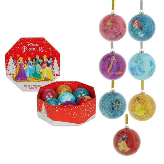SET OF 7 DISNEY PRINCESS BAUBLES - Brand New In Box