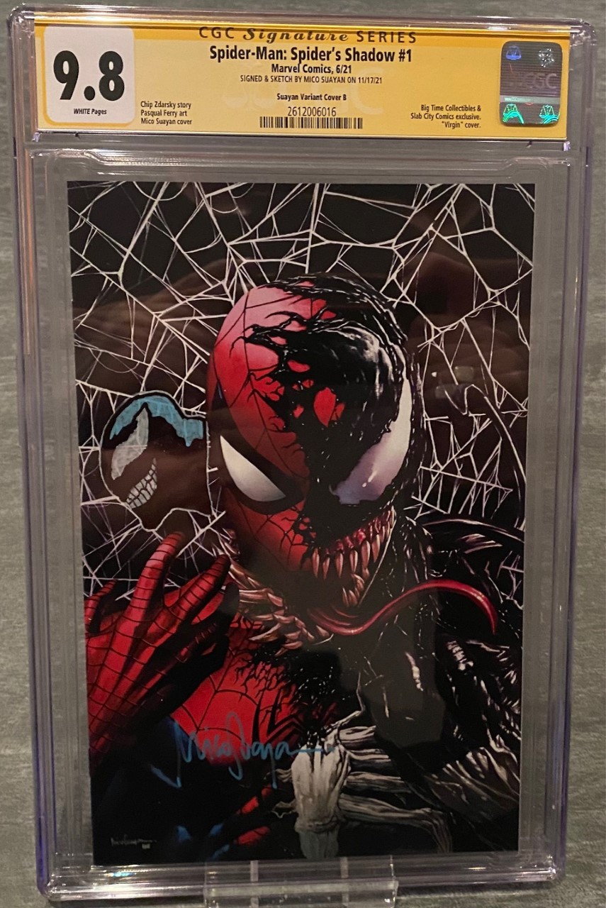 Spider-Man: Spider's Shadow #1 CGC Signature 9.8 Signed & Sketched by Mico Suayan